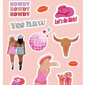 Disco Cowgirl Stickerbogen
