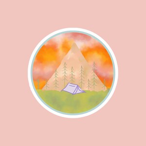 Camping en la ladera de la montaña