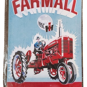 Collectible Antique Reproduction for IH Farmall 1950 "Life is Better On The Farm" Metal Sign 11-3/4" x 7-3/4" with 4 Mounting Holes