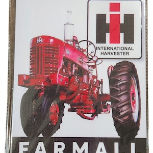 Collectible Antique Reproduction for IH Farmall Red 400 Tractor Metal Sign 11-3/4" x 7-3/4" with 4 Mounting Holes
