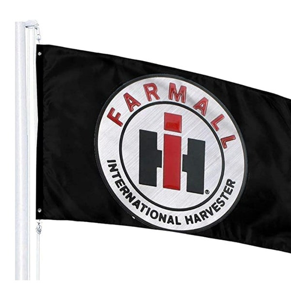 IH International Harvester Red Tractor Banner – 2ft X 8ft, With Metal Grommets, Farm Decor Flag