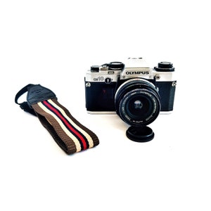 Olympus OM10 | Restored, Cleaned and Working | Original 28mm Olympus Lens | Camera strap
