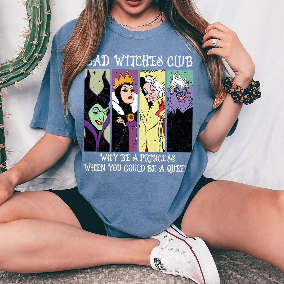Disney Villains Characters Group Bad Witches Club Shirt