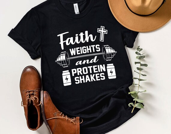 Faith Weights Christian Gym Humor Exercise Workout Shirt Faith Weights Christian Gym Humor Exercise Workout Shirt