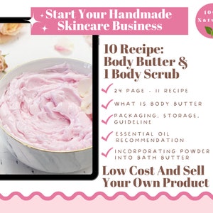 eBook DIY Body Butter Recipe, Make It Yourself, Handmade Skincare Business, Natural Product, How To, eBook Printable, PDF