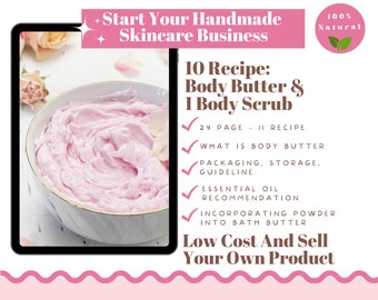 eBook DIY Body Butter Recipe, Make It Yourself, Handmade Skincare Business, Natural Product, How To, eBook Printable, PDF