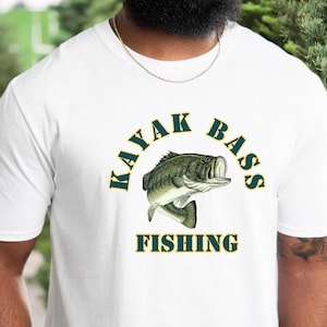 Kayak Bass Fishing Shirt: Softstyle Cotton Tee