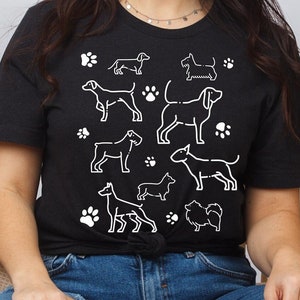 Hundeliebhaber Geschenk Shirt | Niedliches Pfotenabdruck-T-Shirt für Hundemütter und -väter, lustiges Hundeliebhaberkleid, Haustierbesitzer-Shirt, lässiges Komforttop