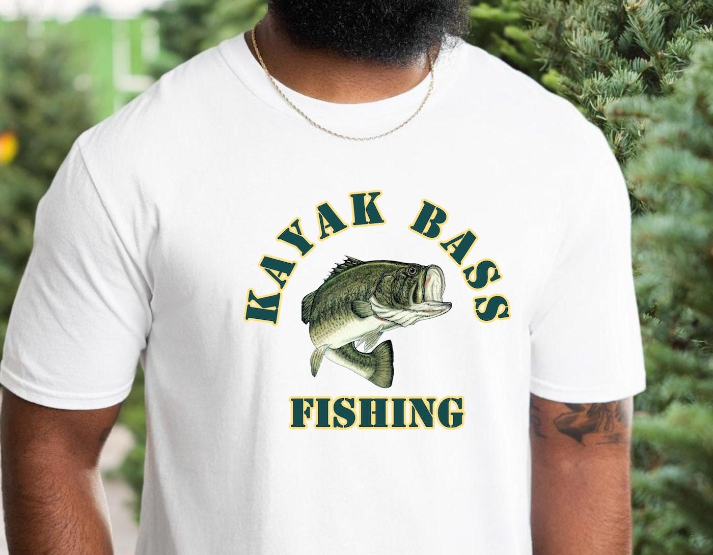 Kayak Bass Fishing Gift For Men Women Boys, Tan Kayaking