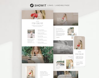 Showit Landing Page / Links - Elegantes Website Add-On