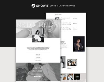 Showit Landing Page Template - Anpassbares Link-in-Bio Design