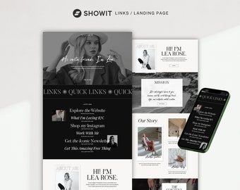 Showit Landing / Links Page - Website Zusatzfunktion