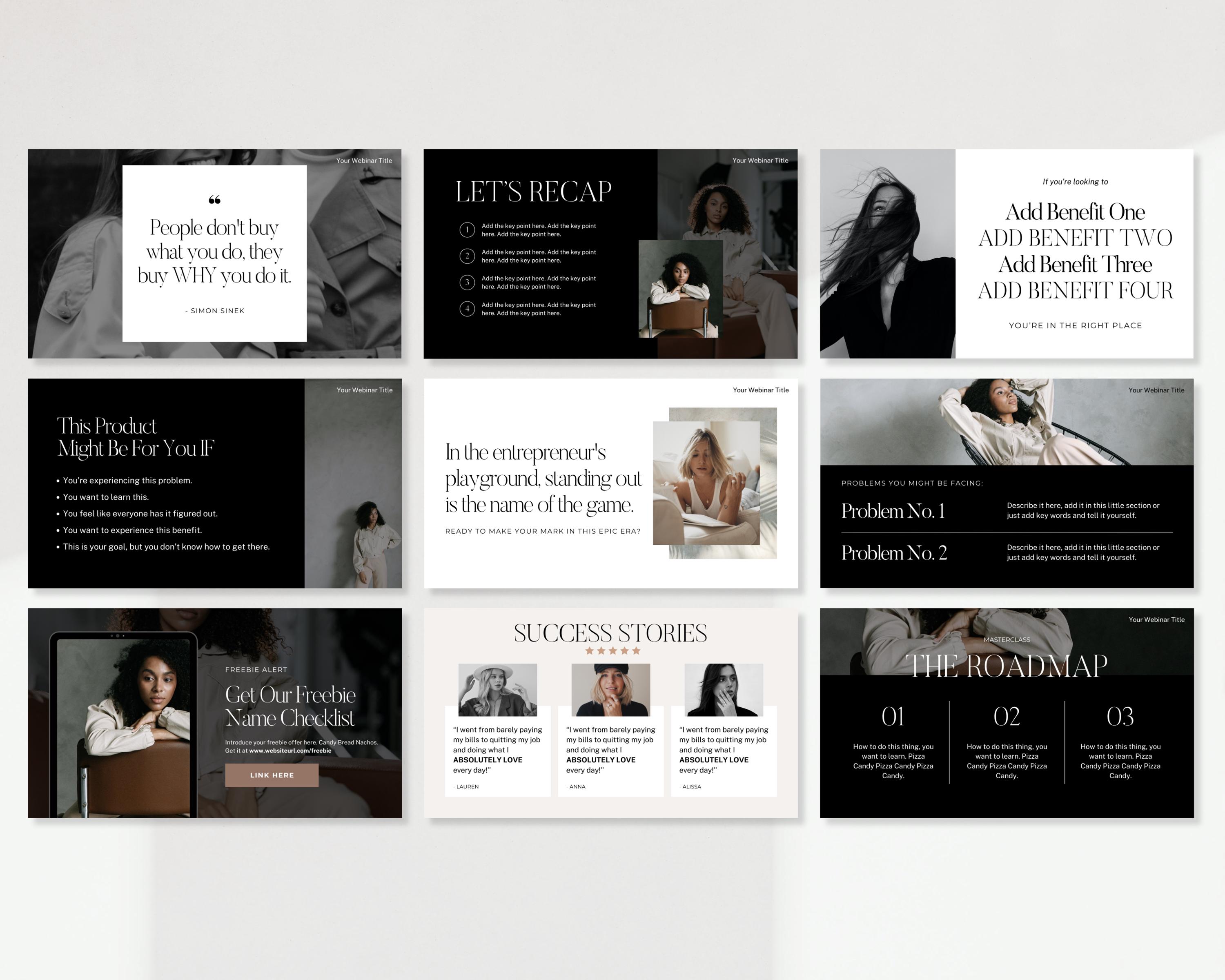 Canva Webinar Slide Deck – 75+ Page Presentation Templates - Etsy