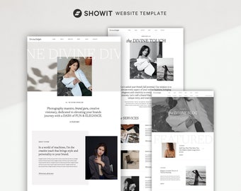 Divine Delight Showit Website Template, Editorial Design