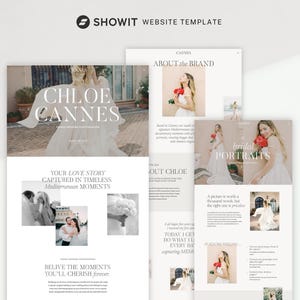 Premium Showit Template, Website Template for Wedding Photographers, Photography Template, Modern Website, Elopement Photographer Website