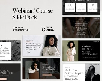 Canva Webinar Slide Deck – 75+ Page Presentation Templates