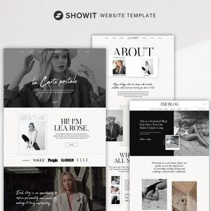 Premium Showit Template, Website Template - Editorial, for Digital Marketers, Bloggers, Coaches, Service Providers, Content Creators