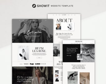La Carte Editorial Showit Website Template, Blog Design
