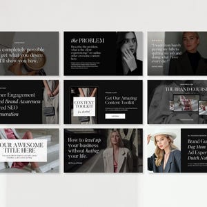 La Carte Canva Webinar Slide Deck Vorlagen - Ideal für Redner, Erzieher, Digitale Vermarkter - Kurse, Präsentationen, Webinare