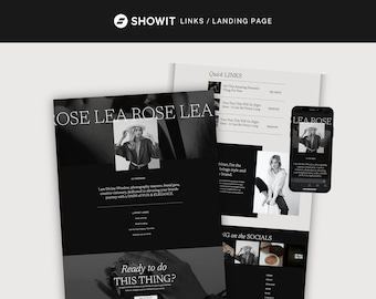 Showit Landing / Links Page - Luxuriöse, moderne Website Add-Ons