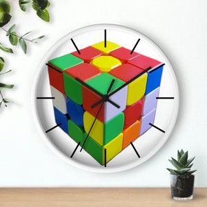 Unsolved Rubiks Wall Clock