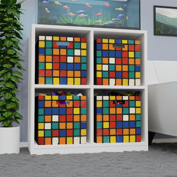 Rubiks Cube Felt Storage Box