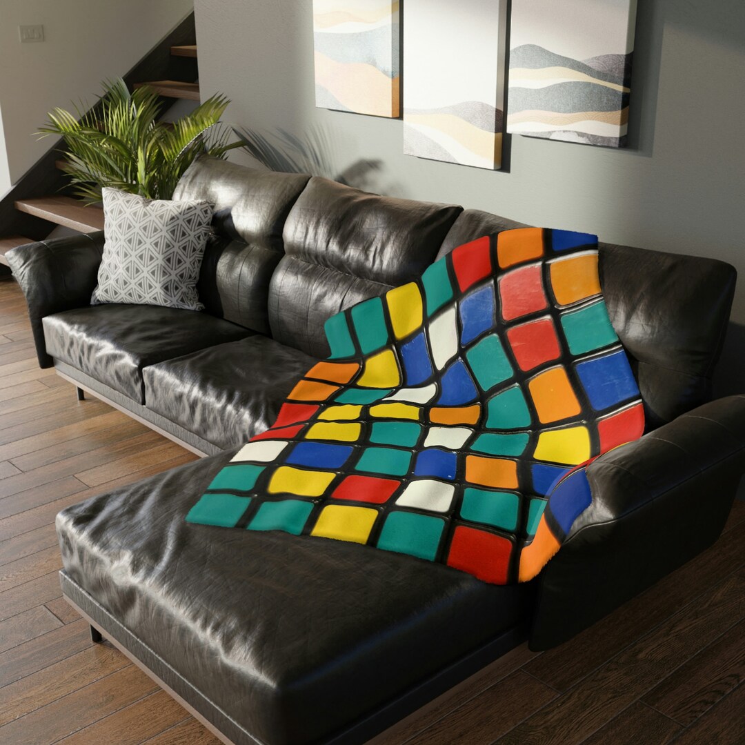 Rubiks Cube Blanket Etsy