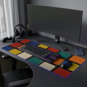 Rubiks LED Gaming Mouse Pad