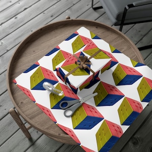Rubiks Cube Gift Wrap Papers