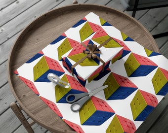 Rubiks Cube Gift Wrap Papers