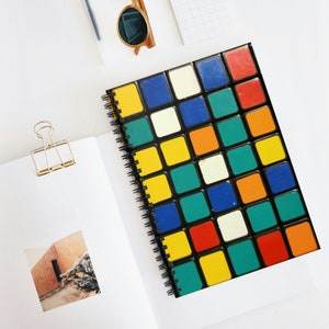 Rubiks Cube Spiral Notebook - Ruled Line