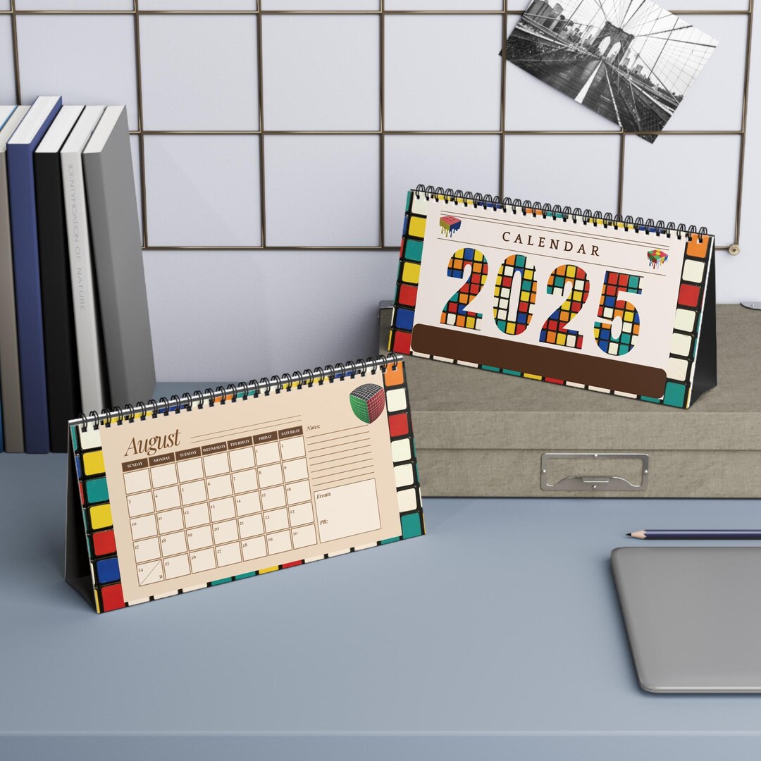 Rubiks Cube Desk Calendar - Etsy