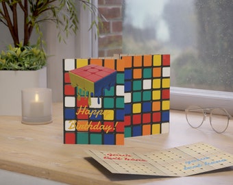 Rubiks Cube Birtday Card