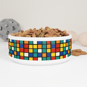 Rubiks Cube Pet Bowl