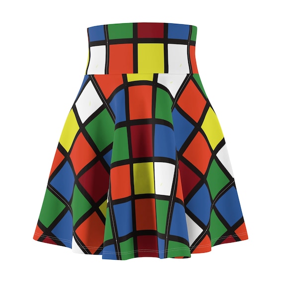 Multicolor plaid skater skirt sales