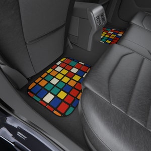 Rubiks Cube Car Mats (2x Rear)