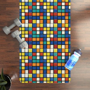 Rubiks Cube Rubber Yoga Mat
