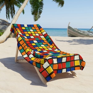 Rubiks Cube Beach Towel