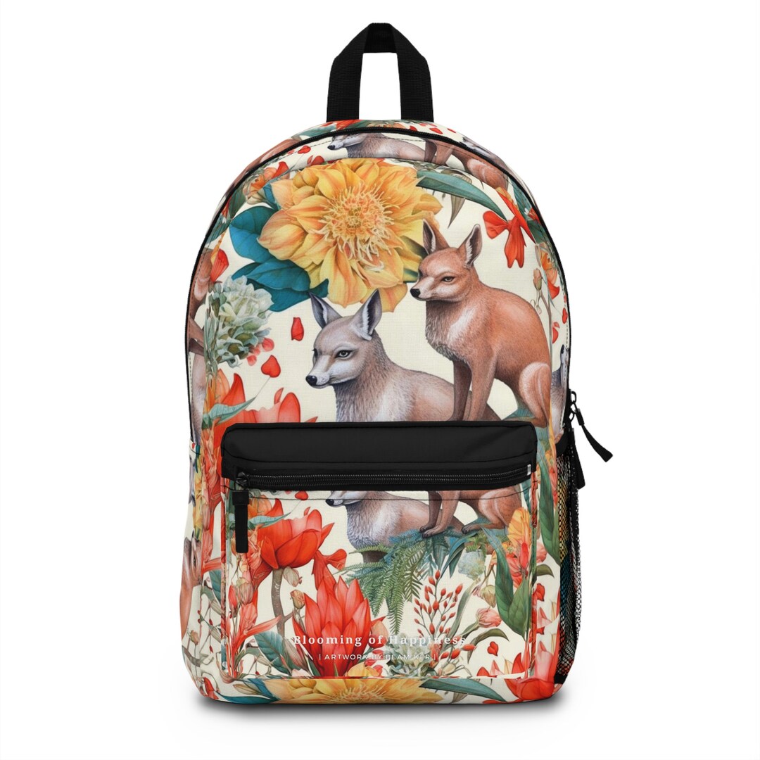 Forest Fox Backpack Cute Fox Backpack Foxes and Heart School Etsy