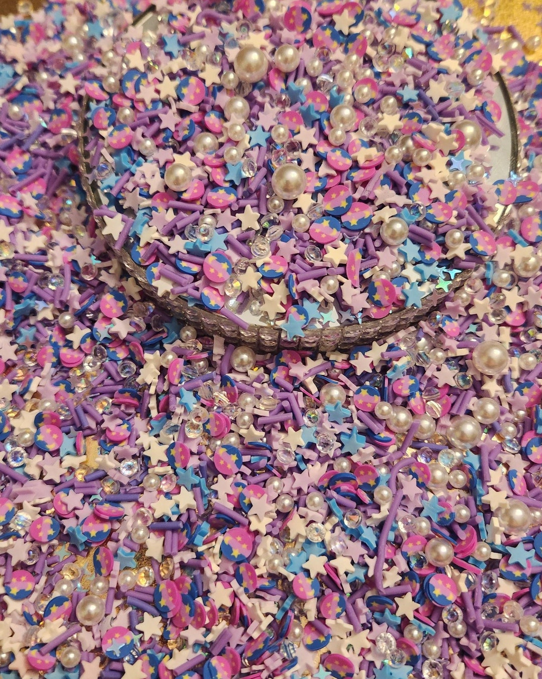 Fake Sprinkles Stars Gems and Pearls Use With Slime Lip Etsy