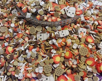 Fake Sprinkles - Campfire S&#39;mores Galore - Use with Slime, Lip Gloss, Nail Designs, Resin Art, Crafts and Many More - Non-Edible