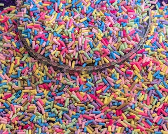 Fake Sprinkles - Light Rainbow Sprinkles - Use with Slime, Lip Gloss, Nail Designs, Resin Art, Crafts and Many More - Non-Edible