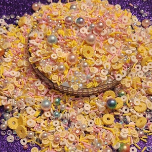 Fake Sprinkles - Smoothie à l'ananas et à la banane - À utiliser avec du slime, du brillant à lèvres, des dessins d'ongles, de l'art en résine, de l'artisanat et bien plus encore - Non comestible