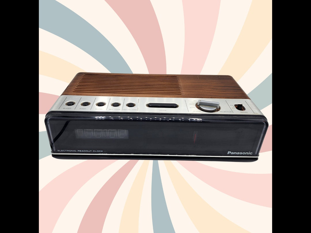 Panasonic AM/FM Clock Radio RC-200 Vintage Retro Digital Display 1980's ...
