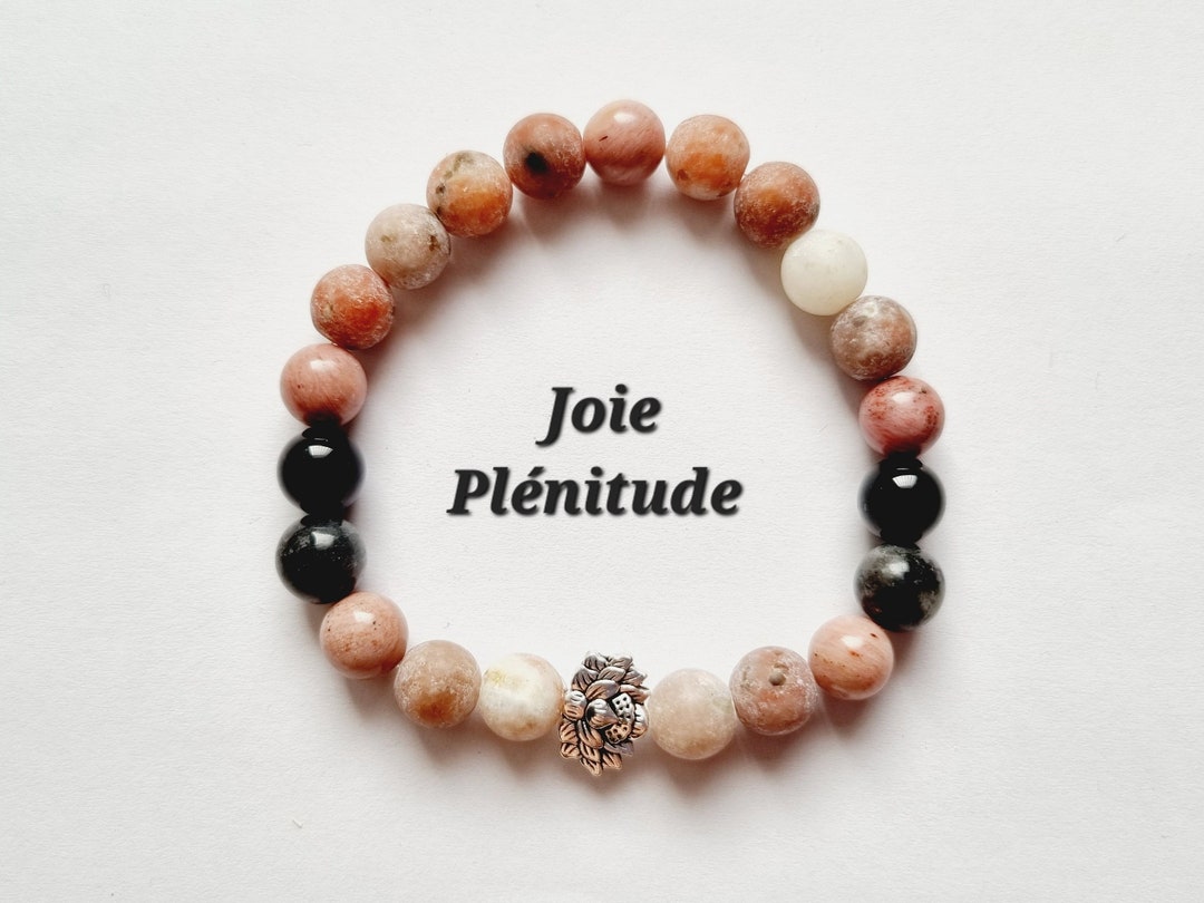 Bracelet En Pierres Naturelles - Quartz Rose, Jaspe Rose Jaune Et Rhodonite - Neuf Avec étiquettes