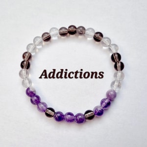 Bracelet pierres naturelles aide arrêt tabac alcool dépendance addiction sevrage quartz fumé améthyste
