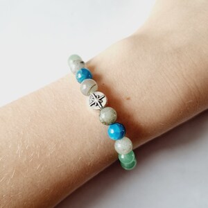 Bracelet enfant hypersensible aventurine apatite bleue labradorite grise pierres naturelles bleu vert idée cadeau anniversaire fille garçon image 9