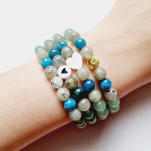 Bracelet Enfant Garçon En Pierres Naturelles Lapis Lazuli - Protection Apaisement, 15-16 Cm, Fait Main