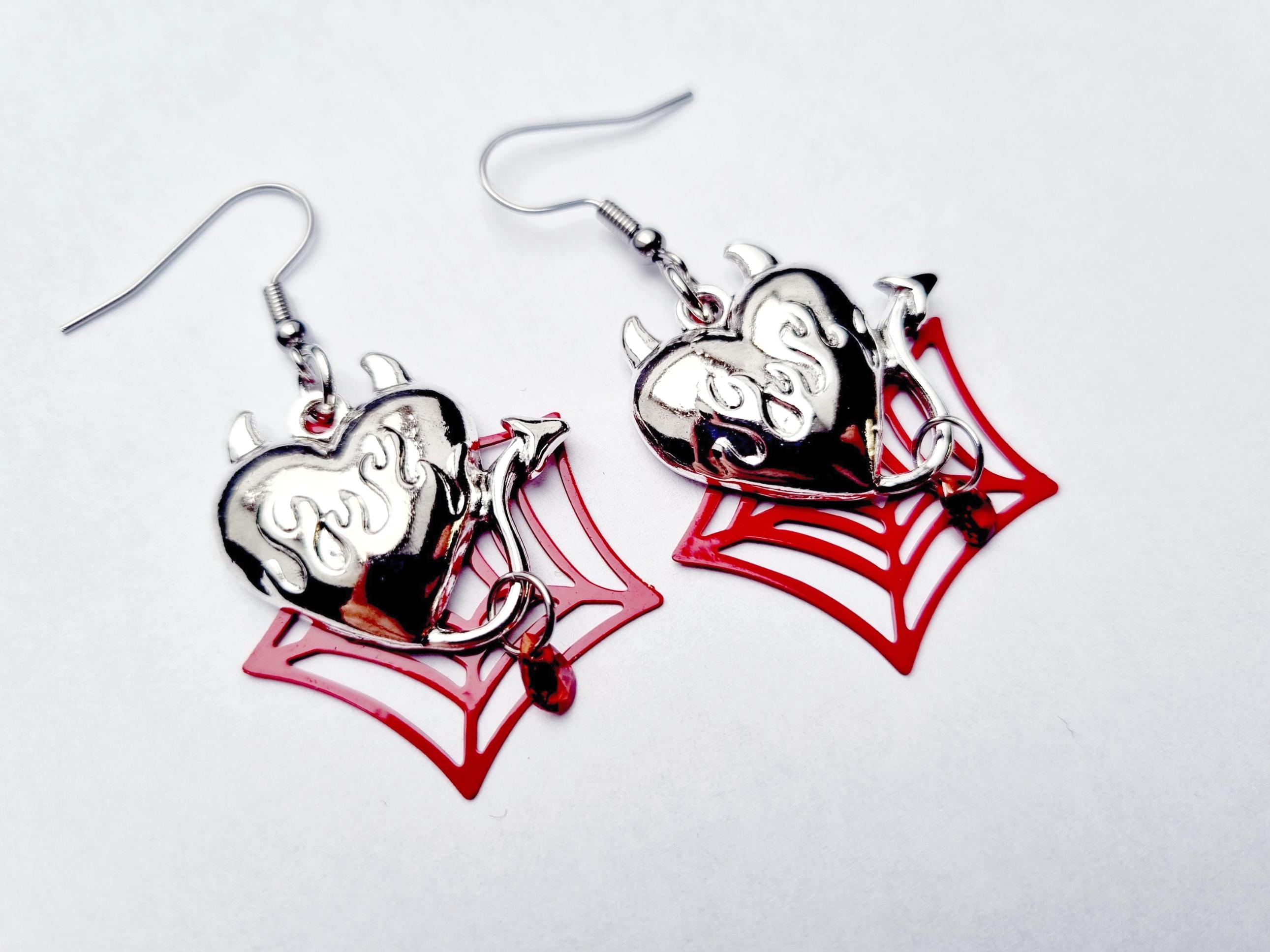 Boucles D'oreilles Pendantes Sorcière En Acrylique - Style Gothique Halloween, Léger, Hypoallergénique, Cadeau Femme Et Accessoire Déguisement