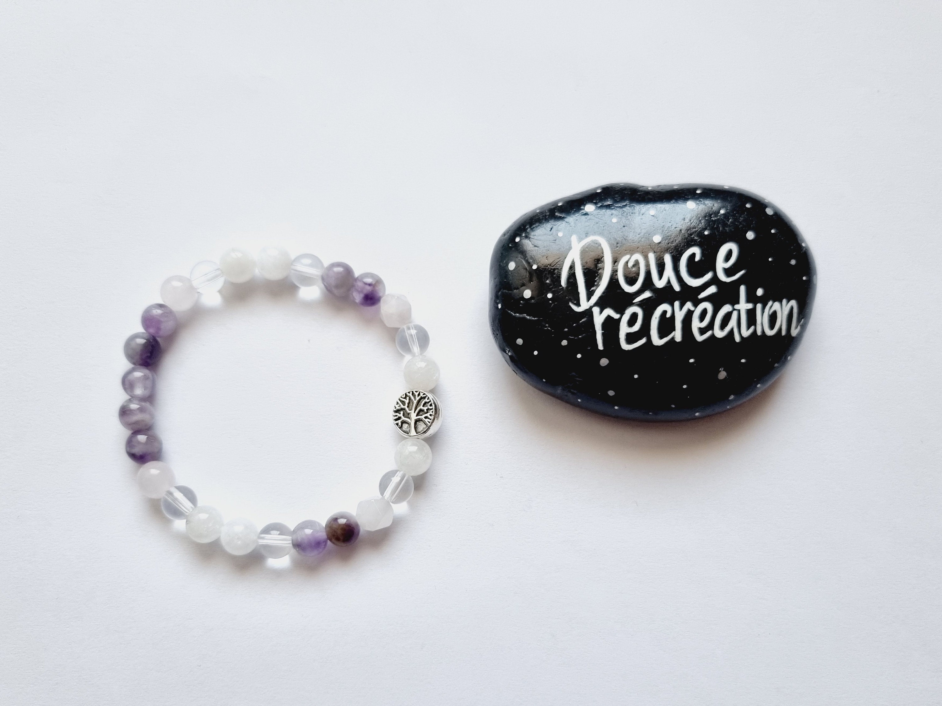 Bracelet Anti-Anxiété Quartz Rose & Grenat – Pierres